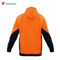 Gelb / Orange Mens Sicherheit Parka Jacke Fleecy Hoodie Jumper Sicherheit Workwear Taschen